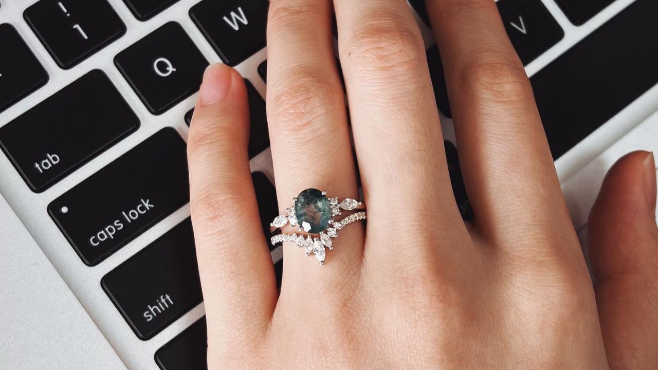 Exploring Felicegals Black Gold Moss Agate Rings